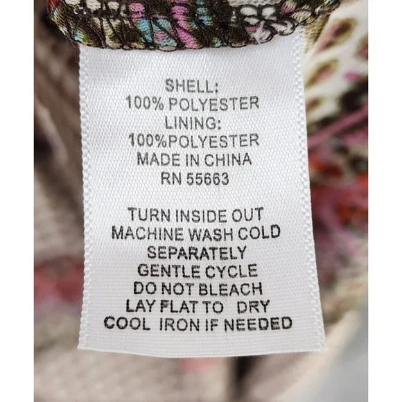 Forcynthia Dress Womens Large Paisley Boho High Low Strapless Tube Beachwear - Picture 10 of 10